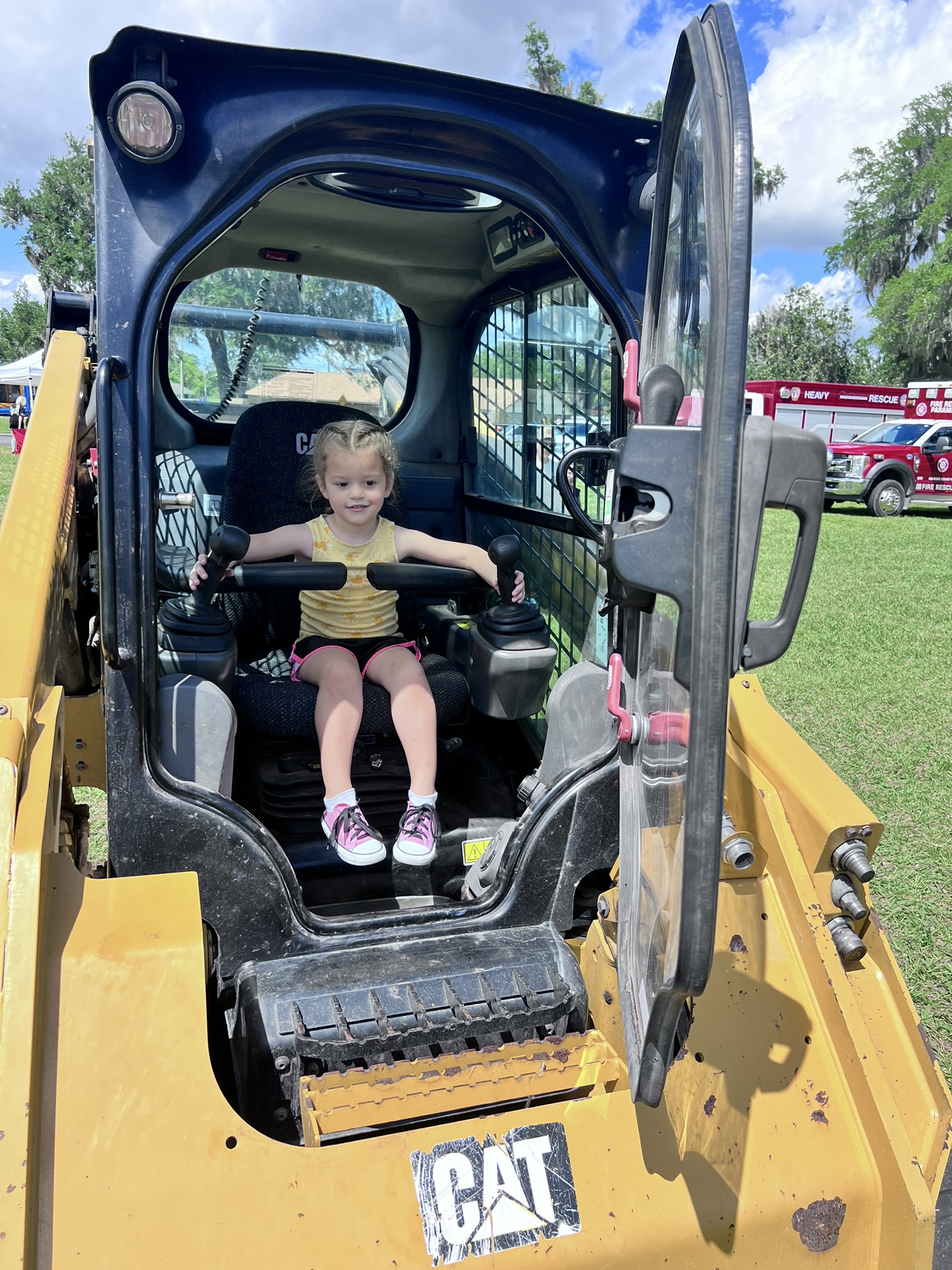 Ali in CAT skid steer