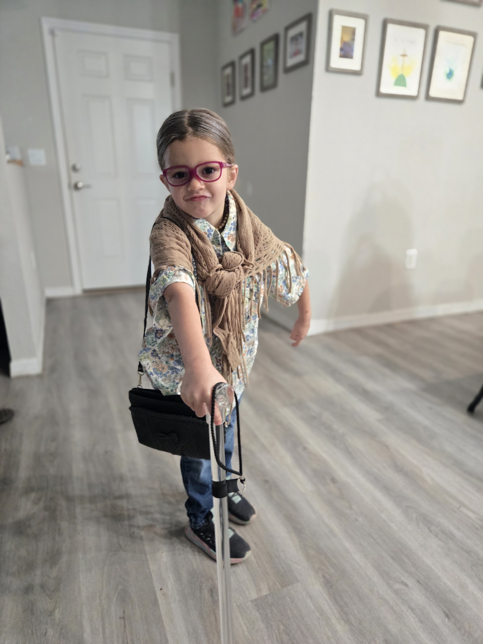 Ali dressed as 100-year-old for 100th Day of School